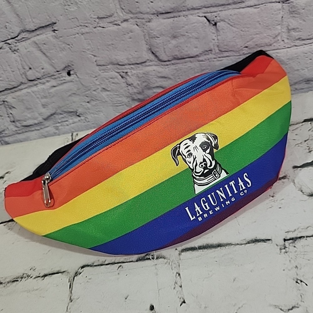 Lagunitas‎ Brewing Rainbow Striped Fannypack Waist Hip Bag Advertising Promo